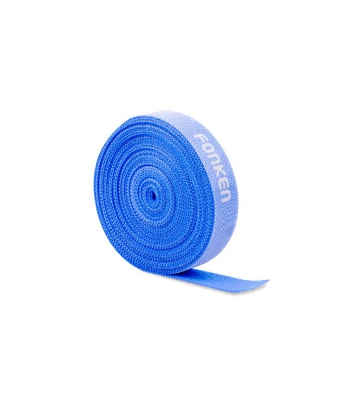 Univerzální stahovací páska Fonken, kabelový organizér modrý, nylonová páska na suchý zip, Délka 100cm