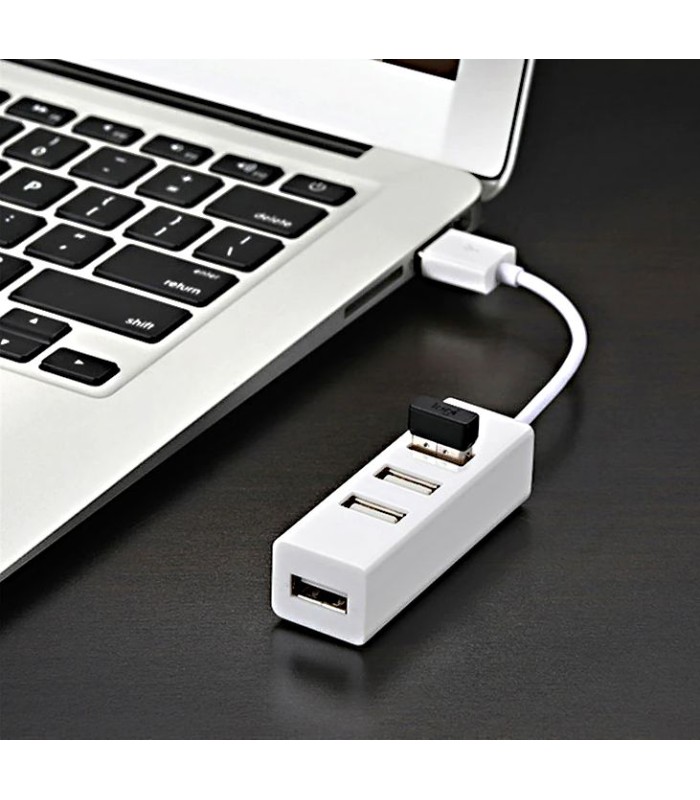 AHB 4 portový USB rozbočovač HUB, bílá barva