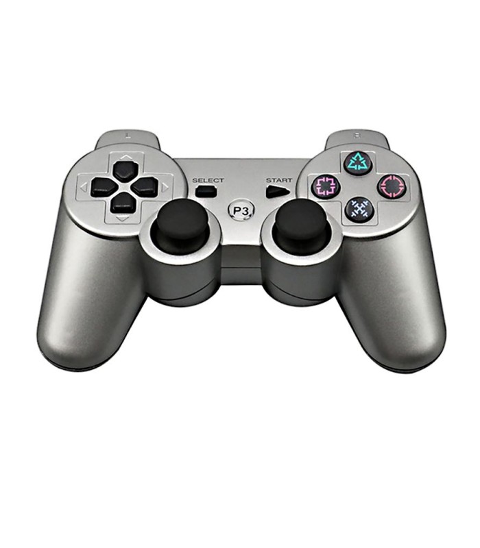 AHB bezdrátový herní ovladač PS3, gamepad PS3 stříbrná