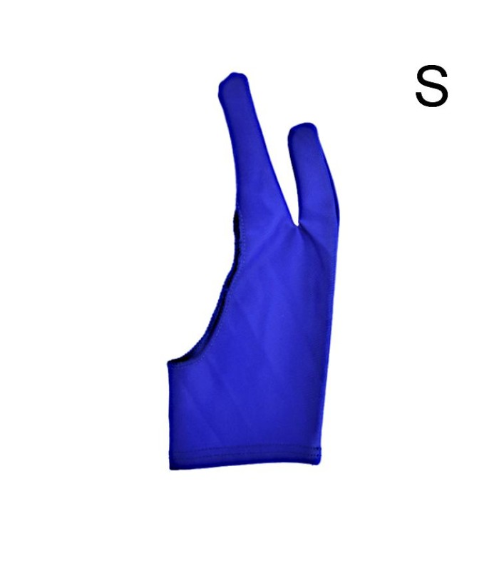 Dvouprstá umělecká rukavice pro kreslení, modrá, vel. S