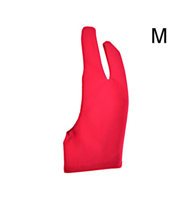 Dvouprstá umělecká rukavice pro kreslení, červená, vel. M
