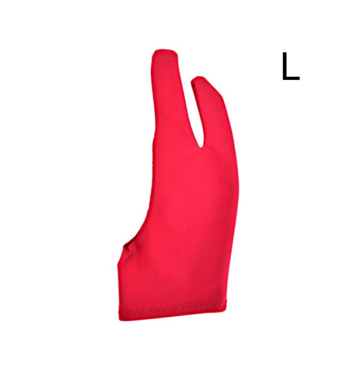 Dvouprstá umělecká rukavice pro kreslení, červená, vel. L