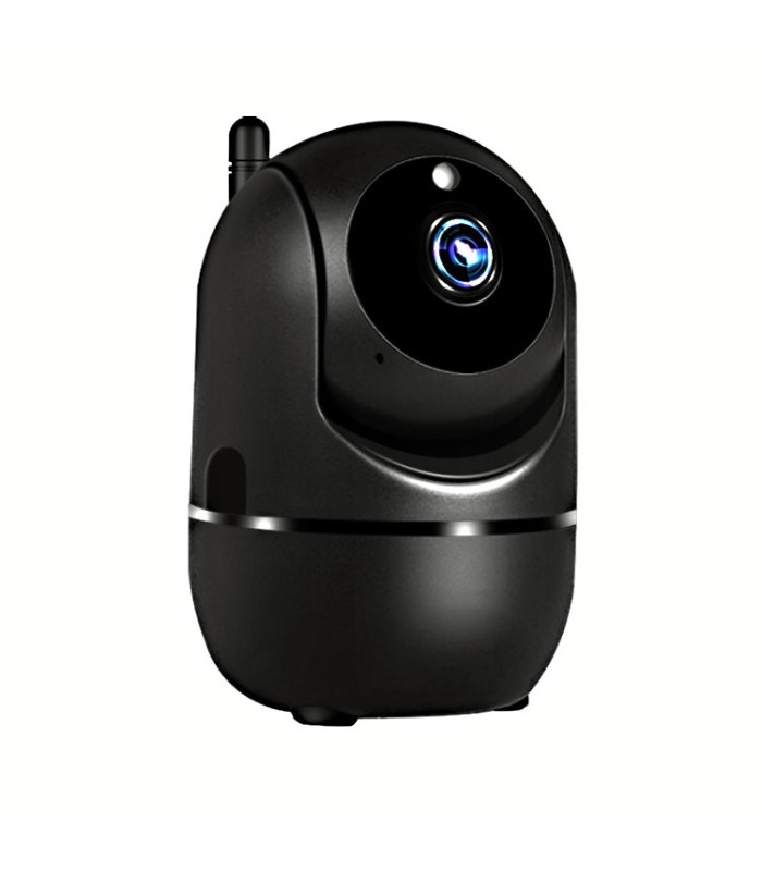 1080p Inteligentní IP kamera 360° s WIFI, černá barva, Rozbaleno
