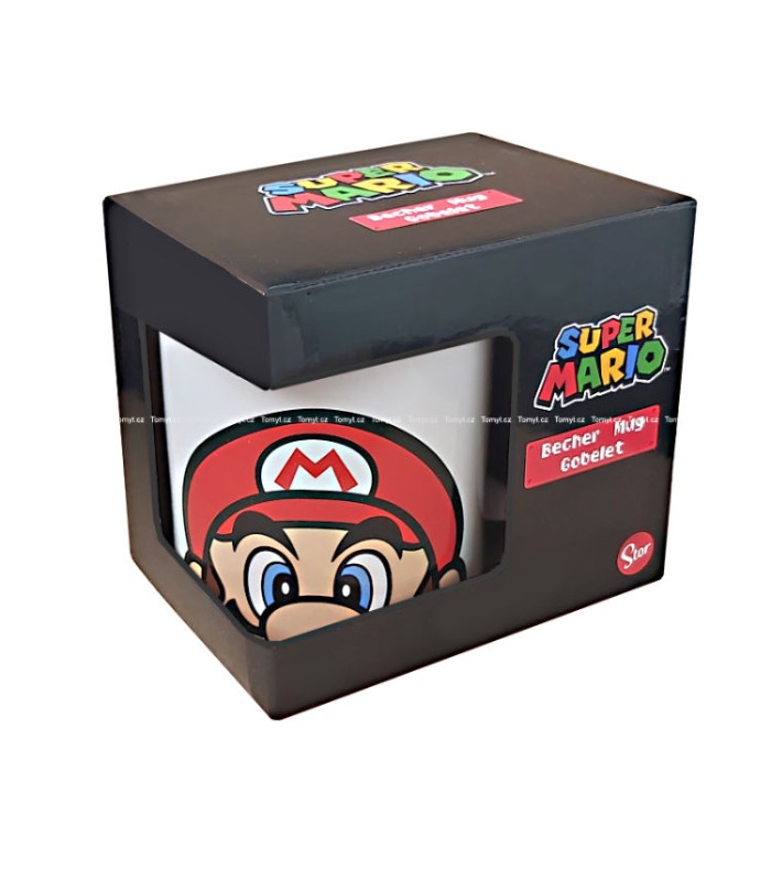 Bílý hrnek Super Mario 320 ml v krabičce Oficiální licence