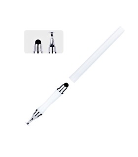 Dotykové pero stylus 2v1 v bílé barvě + zdarma umělecká dvouprstá rukavice