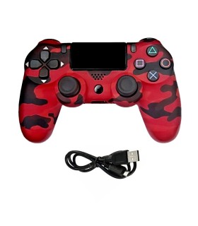 DoubleShock kamufláž červený, herní ovladač pro PS3, PS4, PC, Android, iOS
