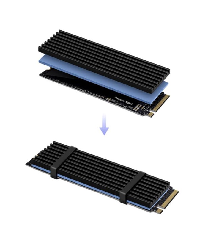 AHB kvalitní pasivní chladič pro SSD disk M.2 včetně příslušenství