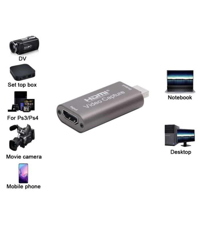 AHB Převodník videa z HDMI na USB – USB 2.0 / 3.0 nahrávání videa z HDMI do PC, notebooku