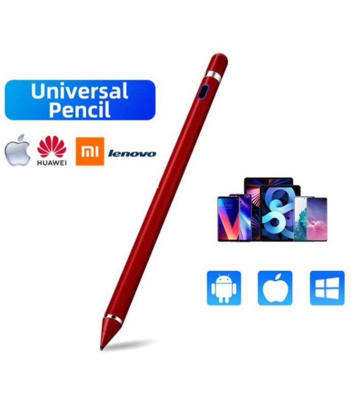 Aktivní univerzální kapacitní dotyková tužka červená, stylus pen pro IOS / Android, Tablet, Mobilní telefony